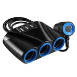 3-Socket Car Cigarette Lighter Splitter