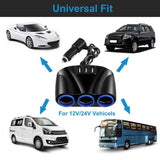 3-Socket Car Cigarette Lighter Splitter