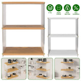 3-Tier: Acrylic Countertop Organizer Bathroom Wood Counter Storage