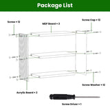 3-Tier: Acrylic Countertop Organizer Bathroom Wood Counter Storage