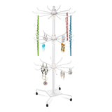 3-Tier Metal Jewelry Rack 30-Hook Necklaces Bracelets Display Stand