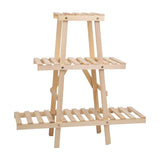 3-Tier Potted Flower Shelf Multi-tier Flower Pot Rack Holder Triangle Ladder