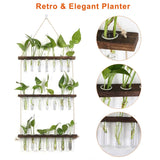 3-Tier Wall Hanging Glass Tube Planter