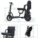 EZG 3-Wheel Electric Heavy-Duty Lightweight Powered Mobility Scooter For Adults, 280LBS (SAK47361)