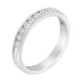 14K White Gold 1/2 cttw Diamond Band Ring (I-J Color, I2-I3 Clarity) - Size 7