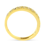 IGI Certified 1/2 Cttw Diamond 10K Yellow Gold Prong Set Beaded Milgrain Band Style Ring (J-K Color, I2-I3 Clarity) - Size 7