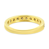 IGI Certified 1/2 Cttw Diamond 10K Yellow Gold Prong Set Beaded Milgrain Band Style Ring (J-K Color, I2-I3 Clarity) - Size 7