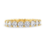 14K Yellow Gold 3.00 Cttw Shared Prong Set Round Cut Diamond Eternity Band (J-K Color, VS1-VS2 Clarity) - Ring Size 7