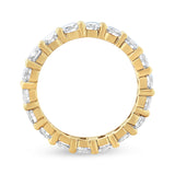 14K Yellow Gold 3.00 Cttw Shared Prong Set Round Cut Diamond Eternity Band (J-K Color, VS1-VS2 Clarity) - Ring Size 7