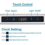 30 inch Kitchen Under Cabinet Range Hood 3-Speed 600CFM Vent w/LEDs Silver/Black