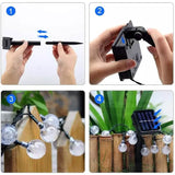 30 LED Solar String Ball Lights Outdoor Waterproof  Garden Decor