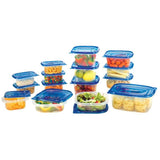 30-Piece Set: Food Storage Set with Blue Lids