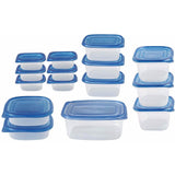 30-Piece Set: Food Storage Set with Blue Lids