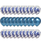 30-Pieces: Colorful Paper Latex Balloon Party Supplies
