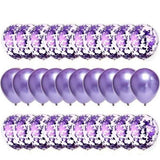 30-Pieces: Colorful Paper Latex Balloon Party Supplies