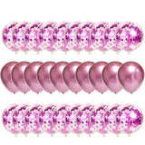 30-Pieces: Colorful Paper Latex Balloon Party Supplies