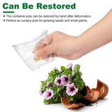 30-Pieces: Plant Nursery Pots PET Flower Seed Starting Pots Container with Dome Drainage Holes