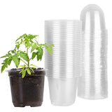 30-Pieces: Plant Nursery Pots PET Flower Seed Starting Pots Container with Dome Drainage Holes