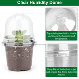 30-Pieces: Plant Nursery Pots PET Flower Seed Starting Pots Container with Dome Drainage Holes
