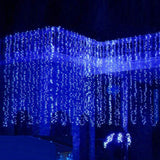 300 LED Blue Fairy String Light Curtain Light with Controller