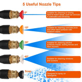 3000PSI Pressure Washer Gun Car Foam Sprayer with Jet Wand 5 Nozzle Tips M22-14 Connector