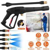 3000PSI Pressure Washer Gun Car Foam Sprayer with Jet Wand 5 Nozzle Tips M22-14 Connector