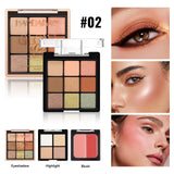 Eye Shadow Blush Highlight Three-in-one Comprehensive Plate