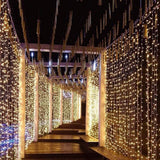300LED Warm White Starry Fairy String Curtain Light