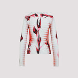 Jean Paul Gaultier Layered Long Sleeves Top Printed "Flower Body Morphing Mariniere" Women