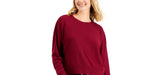 Jenni Long Sleeve Waffle Pajama Top, Size XL
