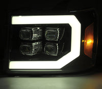 AlphaRex 07-13 GMC Sierra NOVA-Series LED Projector Headlights Jet Black