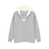 Casual V-neck Hooded Sweater For Men And Women