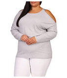 Michael Michael Kors Plus-Size Embellished Cutout Top, Size 1X