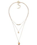 Style and Co Gold-Tone and Stone Layered Pendant Necklace