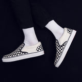 Korean version of casual wild students low to help men's shoes Harajuku ulzzang lattice one pedal men canvas shoes lazy