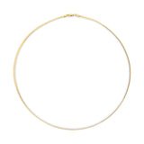 Unisex Solid 14K Yellow Gold 2.8mm Imperial Herringbone Chain Necklace - 18" Inches