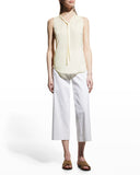 NIC+ZOE Soft Drape Tie Tank in Lemonade