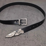 Retro Metal Western Broken Sword Swordsman Carved Belt