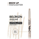 Flormar Brow Up: Shimmer Eyebrow Highlighter Pencil - Lift & Illuminate Your Brows with Soft, Pearlescent Finish