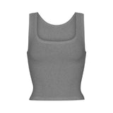 Athleisure Ribbed Knit Stretch Camisole With Straps