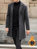 Single Breasted Lapel Windbreaker Woolen Coat