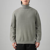 Autumn Winter Solid Color Loose Fit Thick Warm Inner Knit Base Layer
