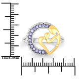 0.28 Carat Genuine Tanzanite .925 Sterling Silver Ring