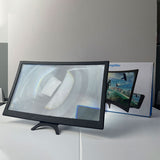 L6 Curved Screen Amplifier, 12-inch HD Mobile Phone Magnifier, Lazy Phone Stand