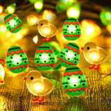 Rabbit Carrot Chick And Easter Egg Battery-Powered Copper Wire Lights For Easter Decorations
