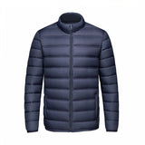 Mens Warm StandUp Collar Zippered CottonPadded Jacket