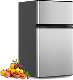 3.2 Cu.Ft Mini Fridge with Freezer, Double Door Compact Refrigerator 58087RRE0