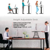 32" Height Adjustable Stand Up Desk Converter Gas Spring Desk Riser Converter Sit to Stand