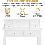 32" Wooden Secretary Desk Bedroom Small Dresser with 4 Storage Drawers
