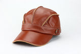 Korean-style Trendy Unisex Top-layer Cowhide For Autumn And Winter Fashionable And Casual Baseball Cap